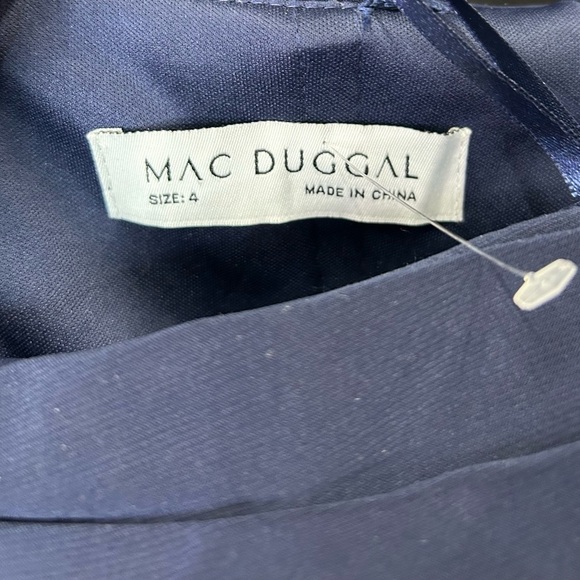 Mac Duggal 12231 NWOT BEADED CUFF DROP SHOULDER FAUX WRAP GOWN - Picture 7 of 10